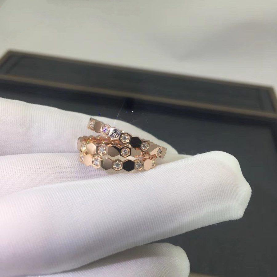 [⭐Luxery]BEE LOVE RING PINK GOLD DIAMOND