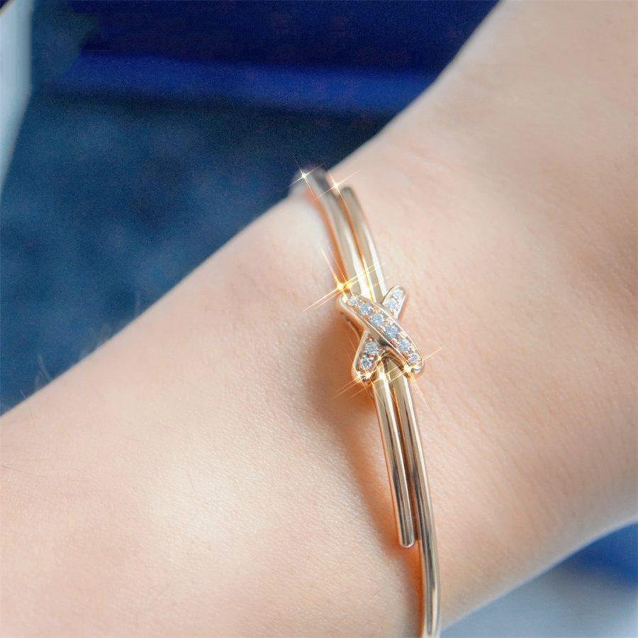 [⭐Luxery]JEUX DE BRACELET PINK GOLD DIAMONDS