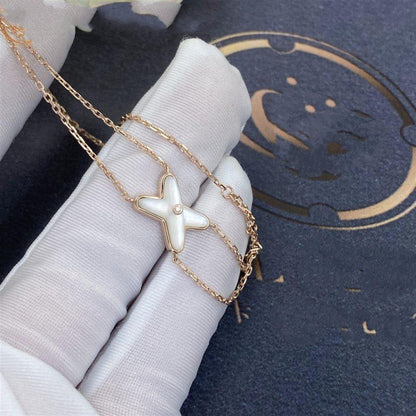 [⭐Luxery]JEUX BRACELET WHITE MOP PINK GOLD 1 DIAMOND