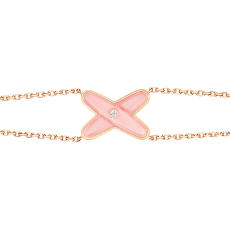 [⭐Luxery]JEUX BRACELET PINK MOP PINK GOLD 1 DIAMOND