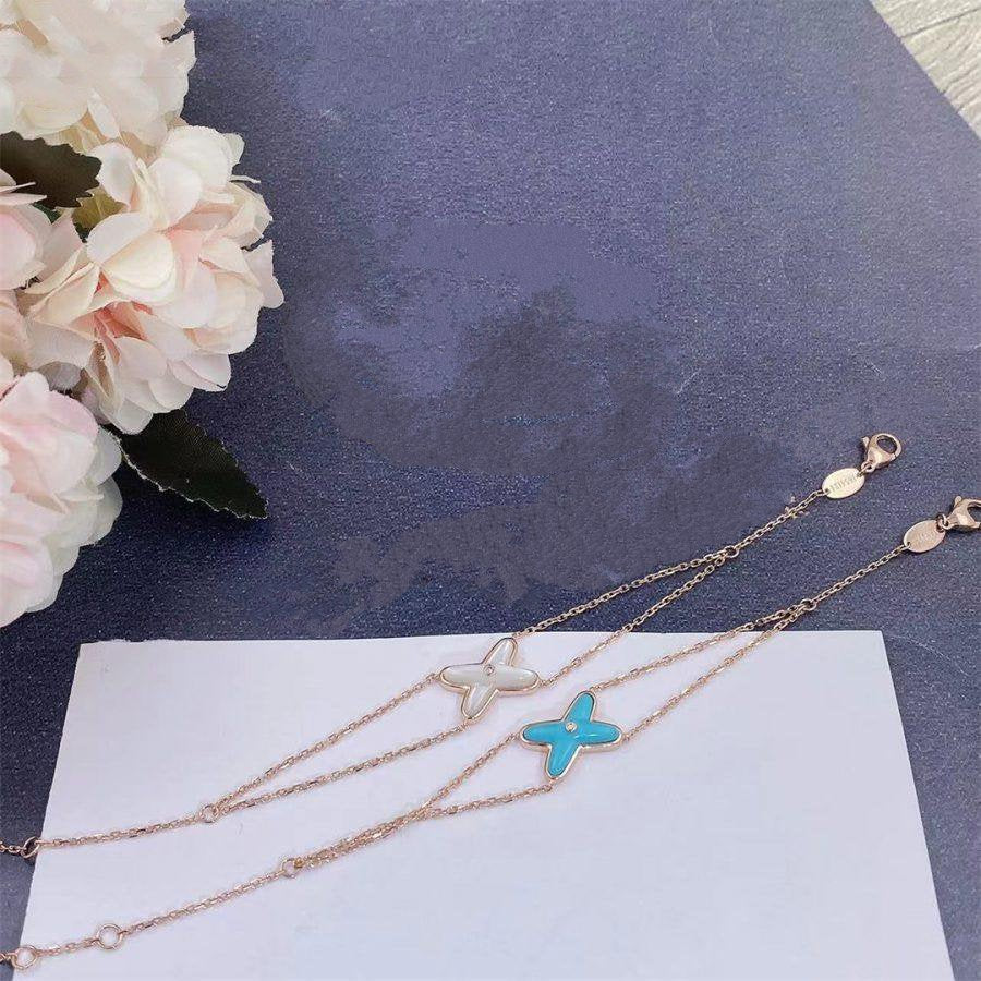 [⭐Luxery]JEUX BRACELET TURQUOISE PINK GOLD 1 DIAMOND