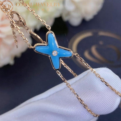 [⭐Luxery]JEUX BRACELET TURQUOISE PINK GOLD 1 DIAMOND