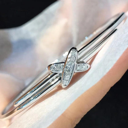 [⭐Luxery]JEUX DE BRACELET SILVER DIAMONDS