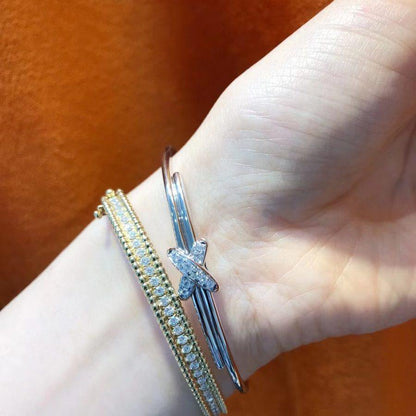 [⭐Luxery]JEUX DE BRACELET SILVER DIAMONDS