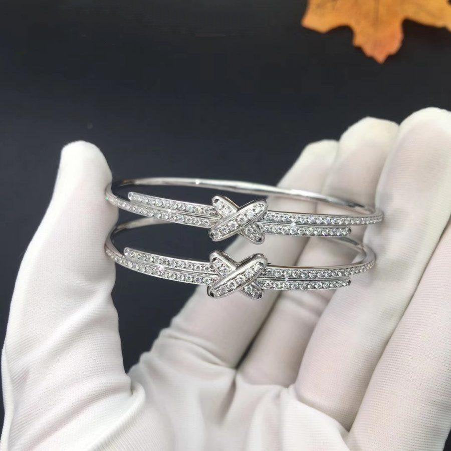 [⭐Luxery]JEUX DE BRACELET DIAMONDS SILVER
