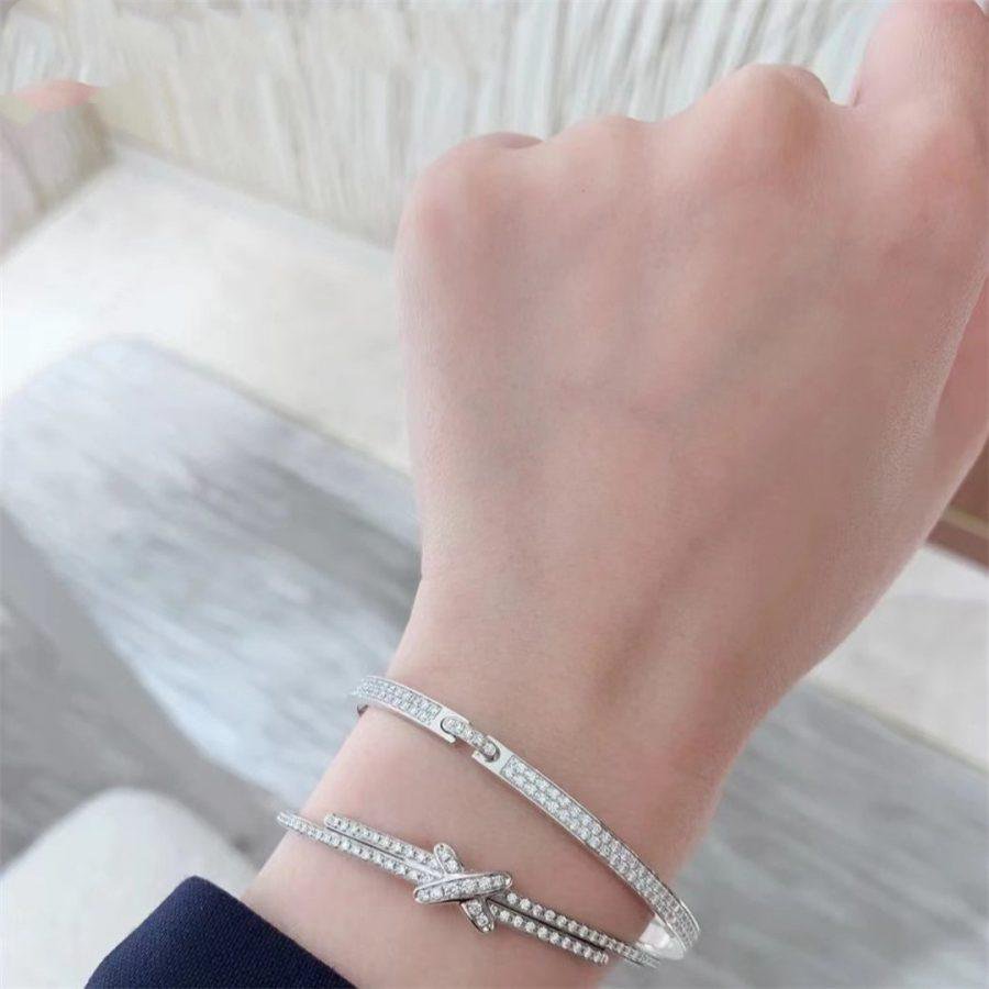 [⭐Luxery]JEUX DE BRACELET DIAMONDS SILVER