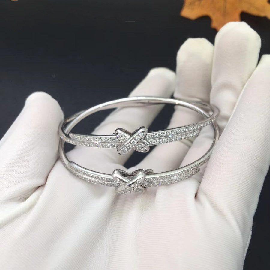 [⭐Luxery]JEUX DE BRACELET DIAMONDS SILVER