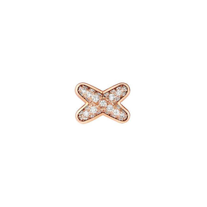 [⭐Luxery]JEUX DE PINK GOLD DIAMOND EARRINGS