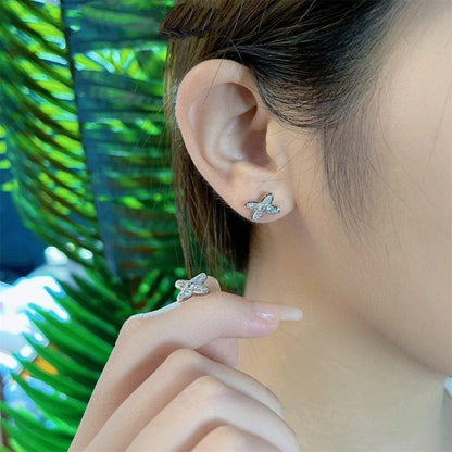 [⭐Luxery]JEUX DE SILVER DIAMOND EARRINGS