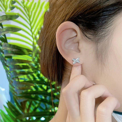 [⭐Luxery]JEUX DE SILVER DIAMOND EARRINGS