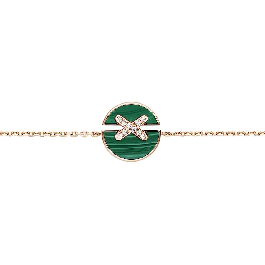 [⭐Luxery]JEUX DE BRACELET MALACHITE PINK GOLD DIAMONDS