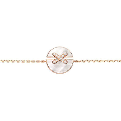 [⭐Luxery]JEUX DE BRACELET MOP PINK GOLD DIAMONDS