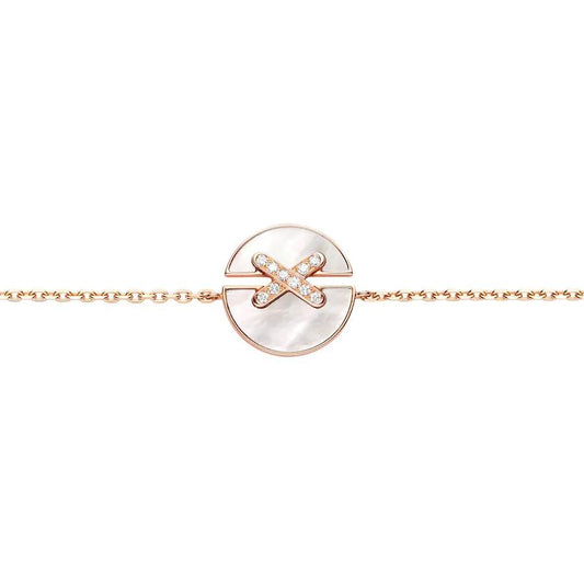 [⭐Luxery]JEUX DE BRACELET MOP PINK GOLD DIAMONDS