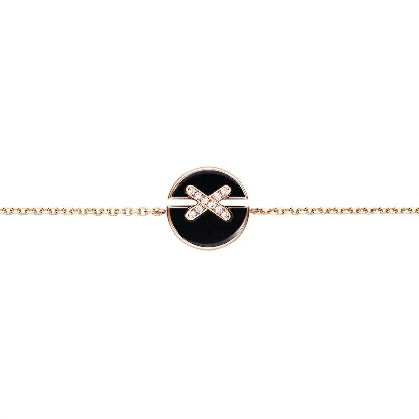[⭐Luxery]JEUX DE BRACELET ONYX PINK GOLD DIAMOND