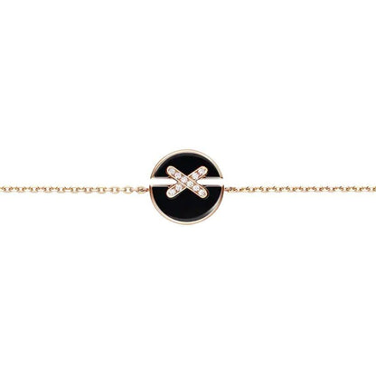 [⭐Luxery]JEUX DE BRACELET ONYX PINK GOLD DIAMOND