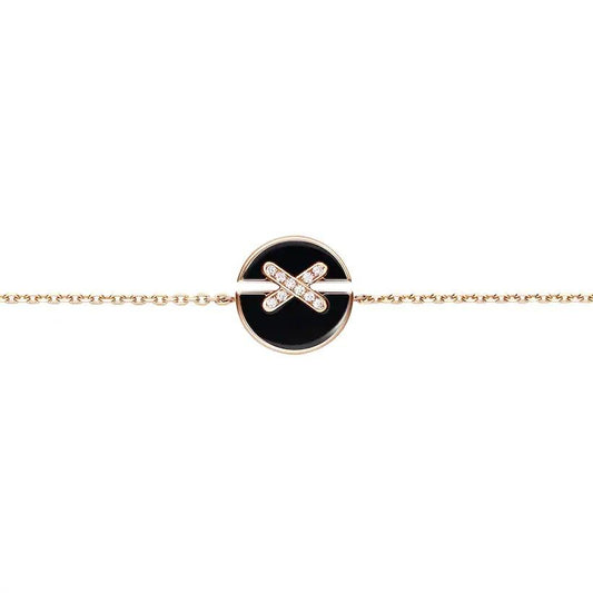 [⭐Luxery]JEUX DE BRACELET ONYX PINK GOLD DIAMOND