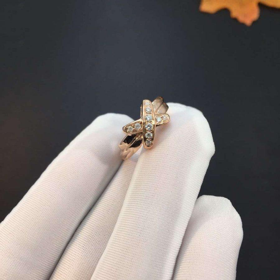 [⭐Luxery]JEUX DE PINK GOLD DIAMOND RING