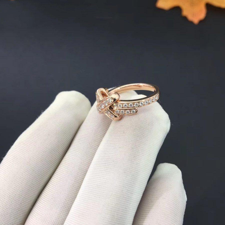 [⭐Luxery]JEUX DE RING PINK GOLD DIAMOND