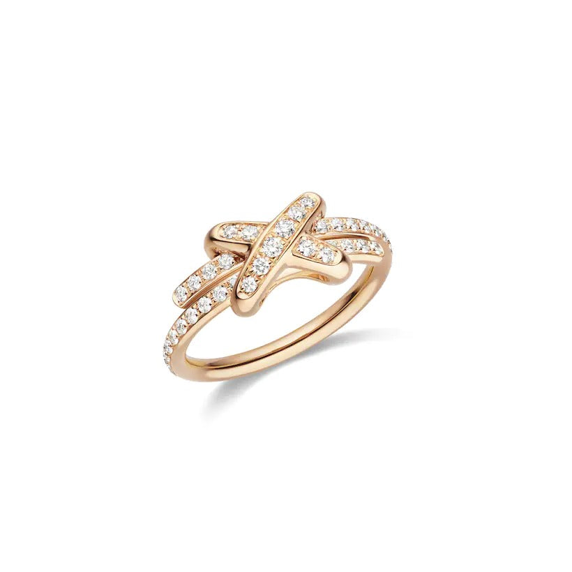 [⭐Luxery]JEUX DE RING PINK GOLD DIAMOND