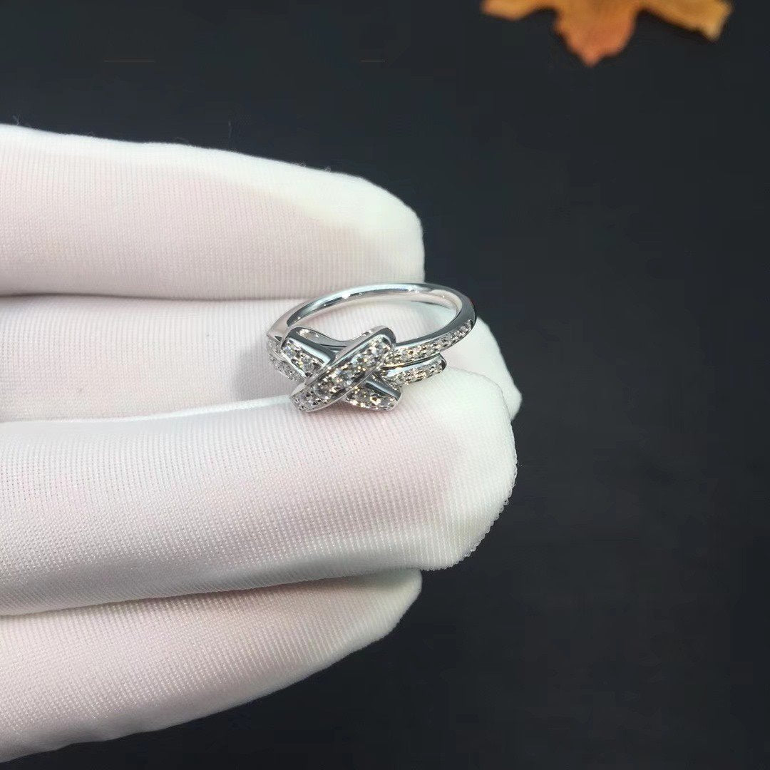 [⭐Luxery]JEUX DE SILVER DIAMOND RING