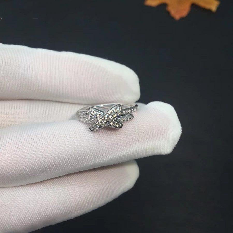 [⭐Luxery]JEUX DE SILVER DIAMOND RING