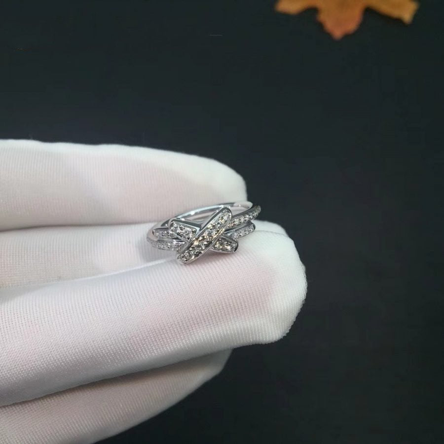 [⭐Luxery]JEUX DE SILVER DIAMOND RING