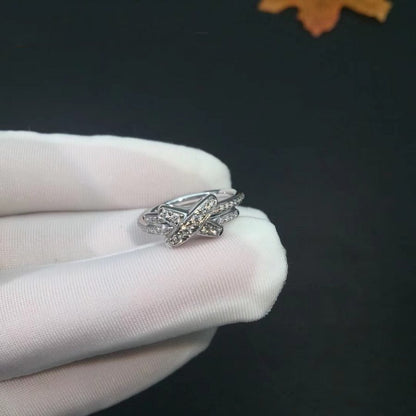 [⭐Luxery]JEUX DE SILVER DIAMOND RING