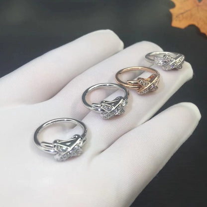 [⭐Luxery]JEUX DE SILVER DIAMOND RING