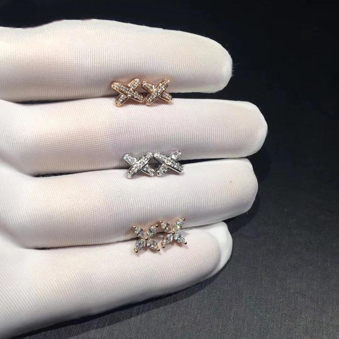 [⭐Luxery]JEUX DE DIAMOND EARRINGS