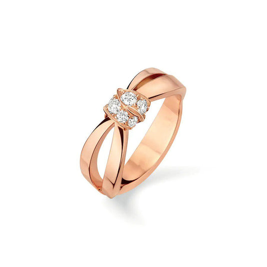 [⭐Luxery]LIENS RING PINK GOLD DIAMOND