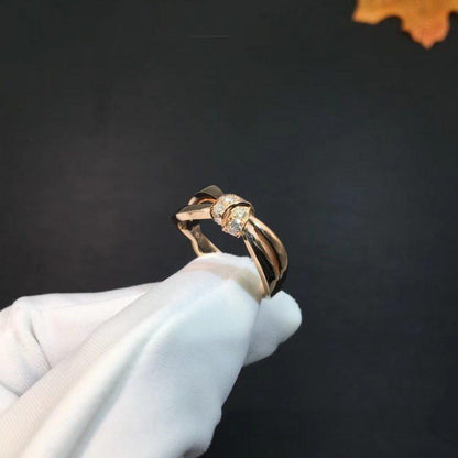 [⭐Luxery]LIENS RING PINK GOLD DIAMOND