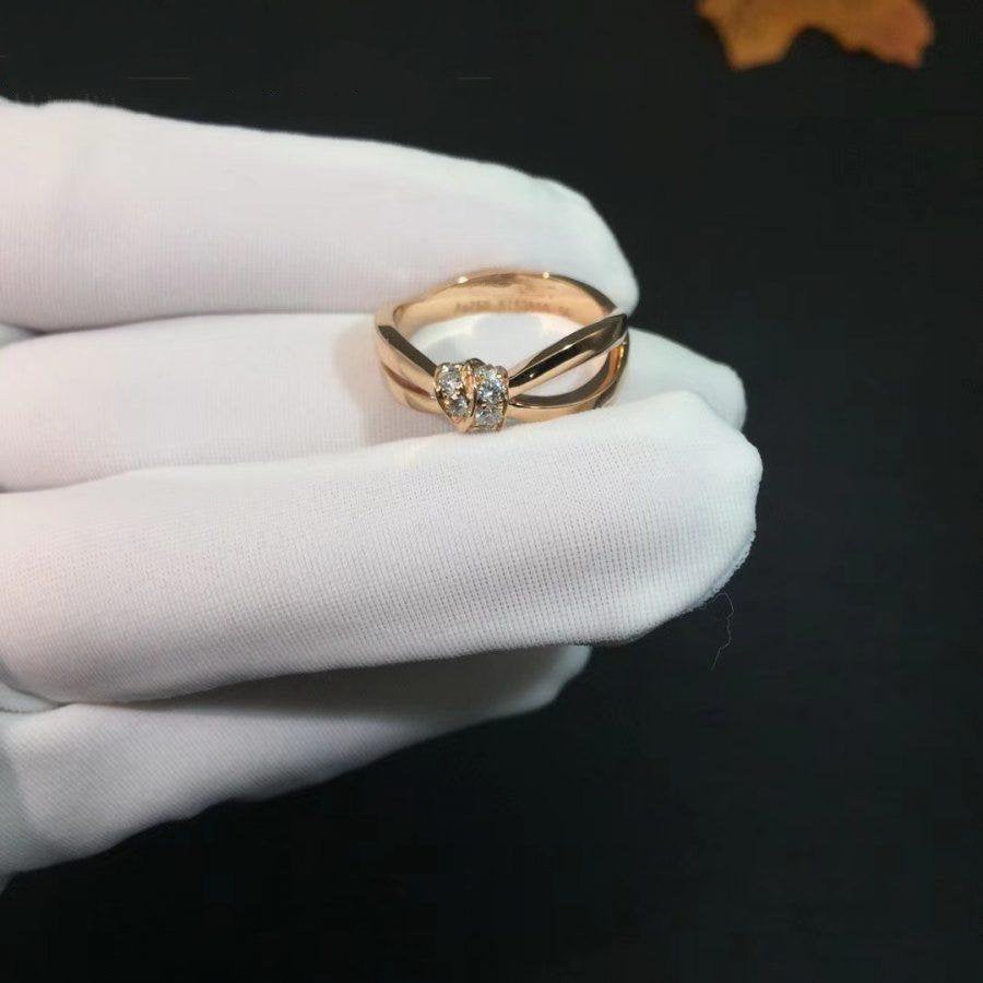 [⭐Luxery]LIENS RING PINK GOLD DIAMOND