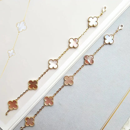 [⭐Luxery] CLOVER 5 MOTIFS  PINK MOP BRACELET COLLECTION