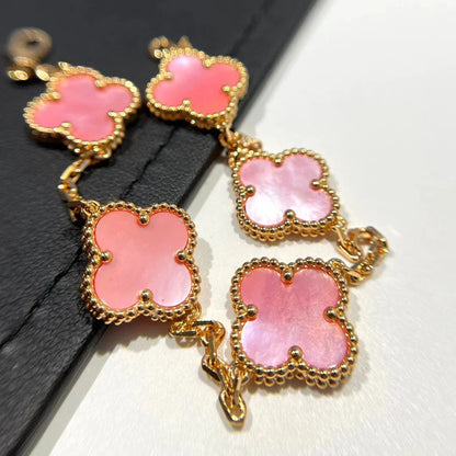 [⭐Luxery] CLOVER 5 MOTIFS  PINK MOP BRACELET COLLECTION