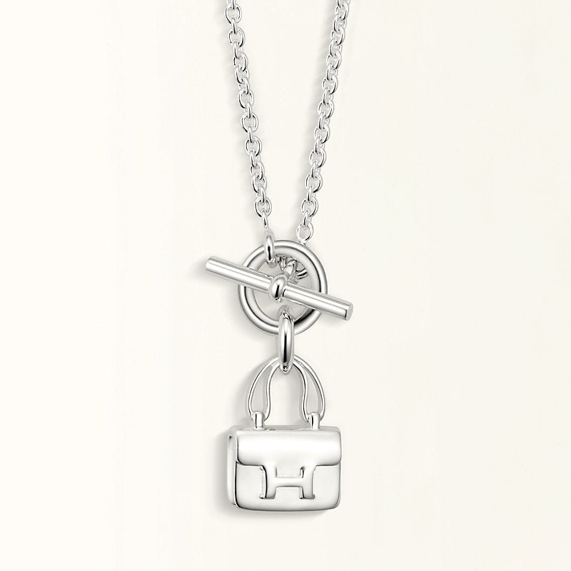 [⭐Luxery]POP H PEDANT SILVER NECKLACE