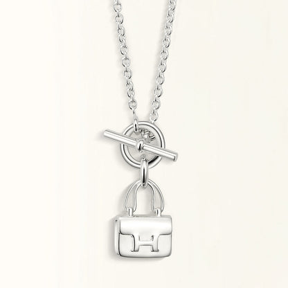 [⭐Luxery]POP H PEDANT SILVER NECKLACE