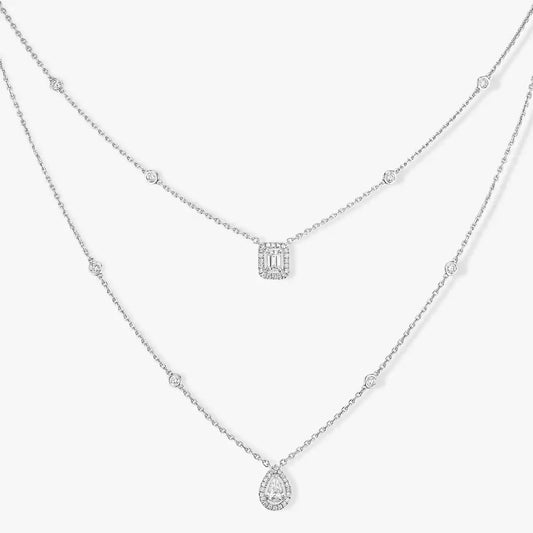 [⭐Luxery]Diamond Necklace My Twin 2 Rows