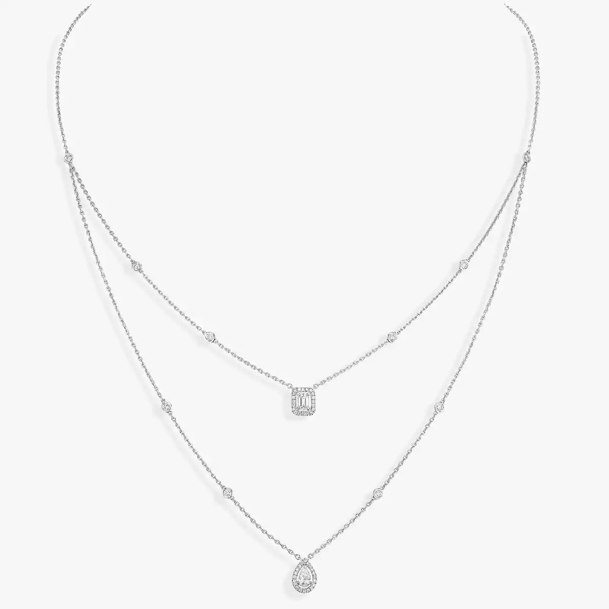 [⭐Luxery]Diamond Necklace My Twin 2 Rows