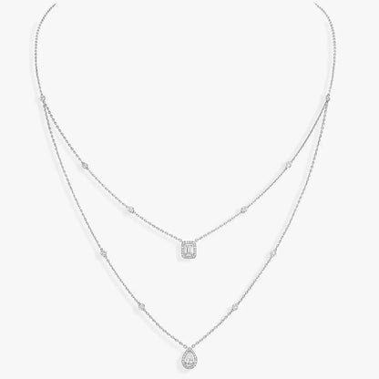 [⭐Luxery]Diamond Necklace My Twin 2 Rows