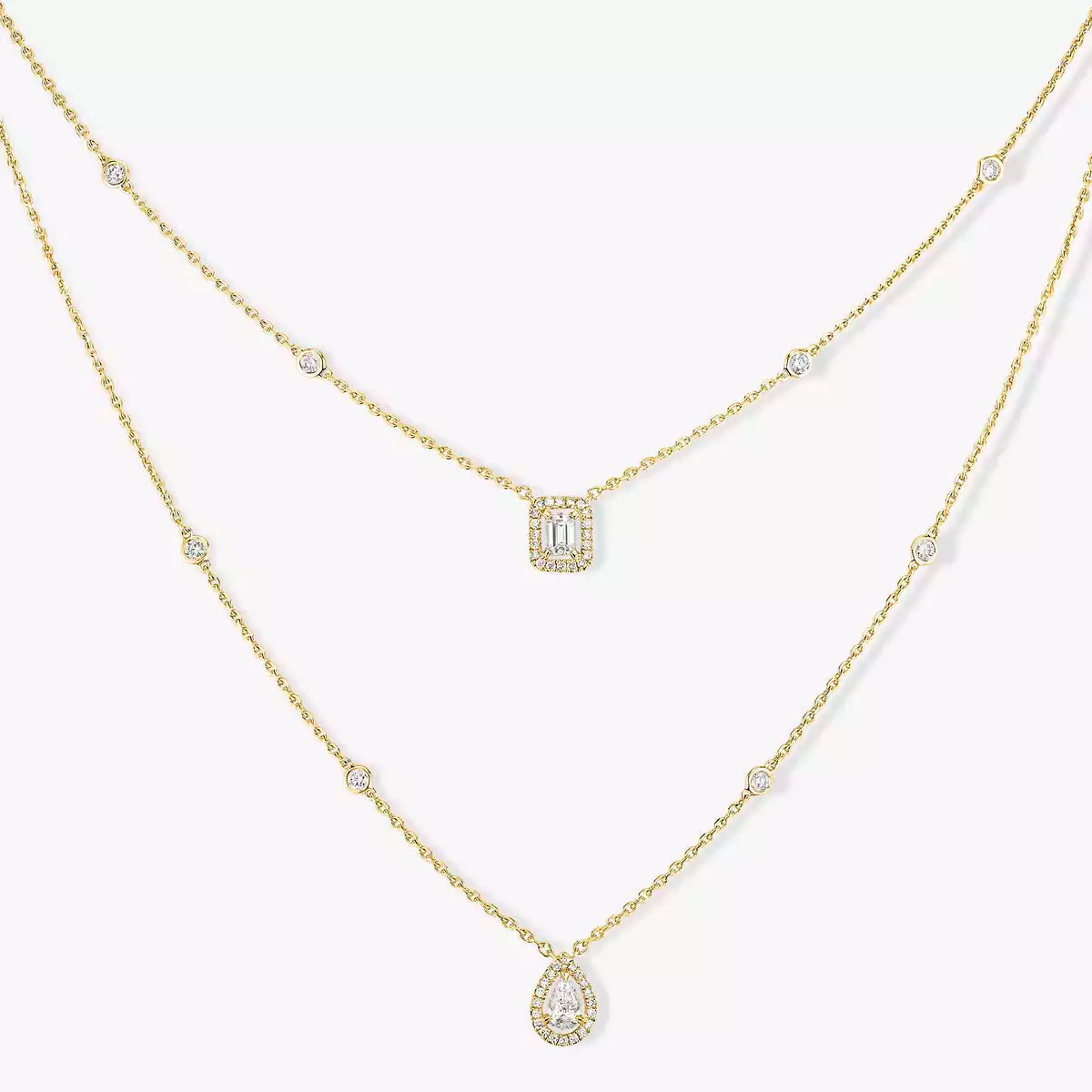 [⭐Luxery]Diamond Necklace My Twin 2 Rows