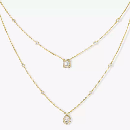 [⭐Luxery]Diamond Necklace My Twin 2 Rows