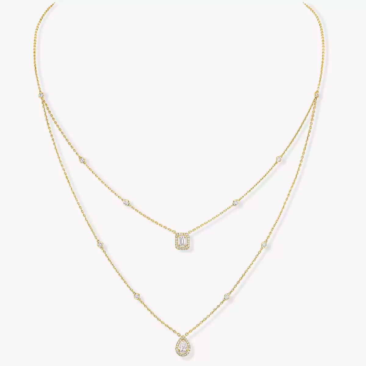 [⭐Luxery]Diamond Necklace My Twin 2 Rows