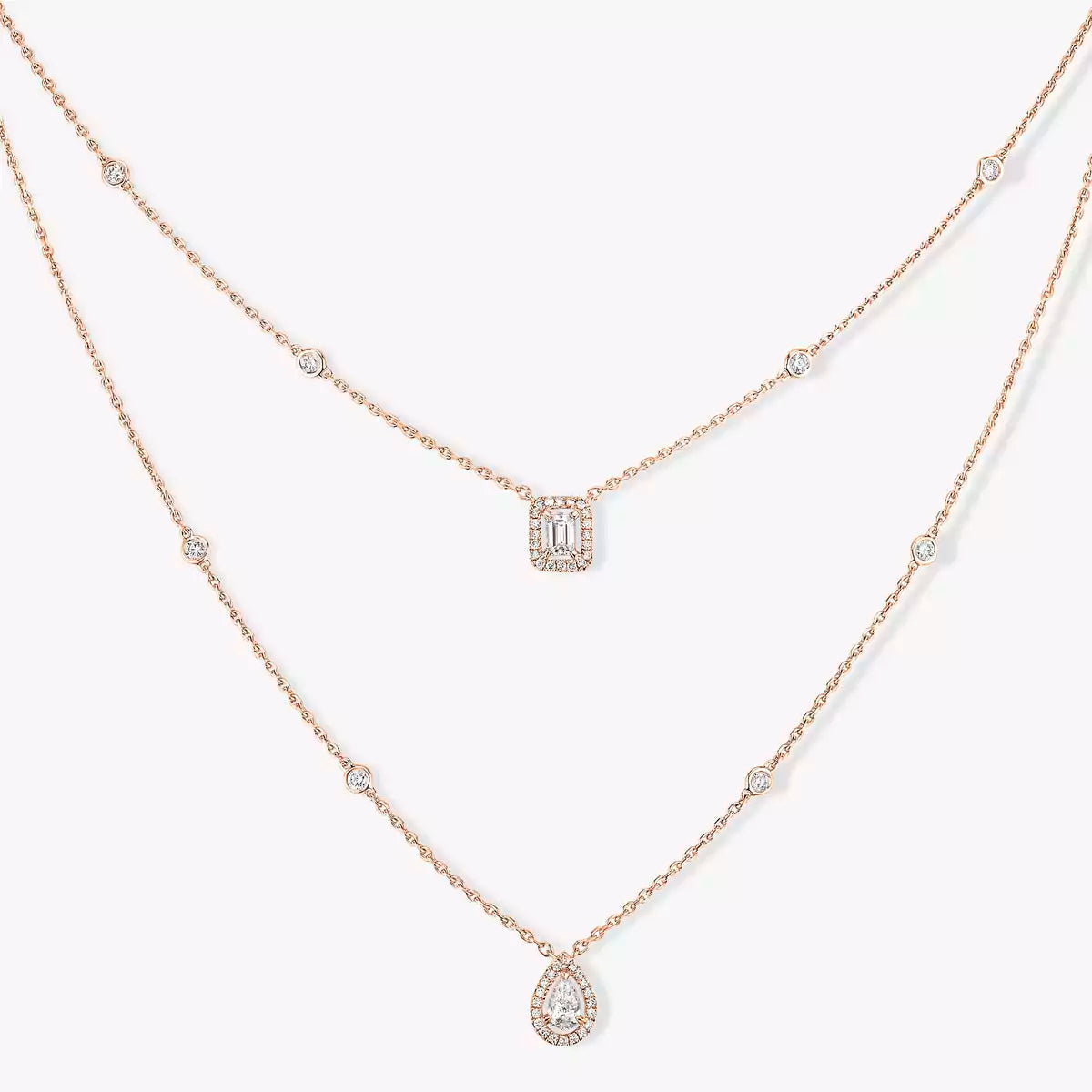 [⭐Luxery]Diamond Necklace My Twin 2 Rows