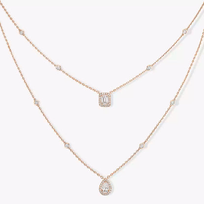 [⭐Luxery]Diamond Necklace My Twin 2 Rows