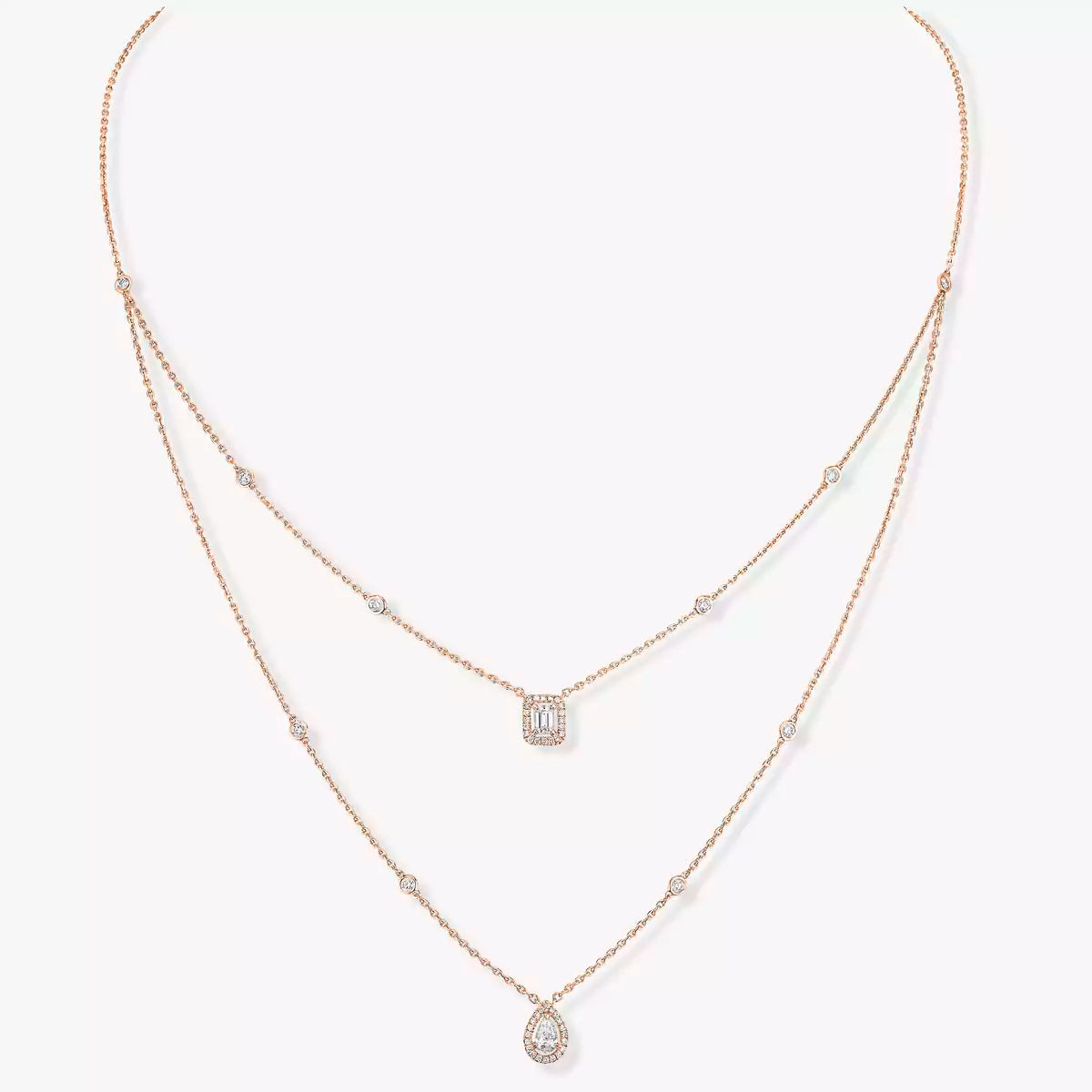 [⭐Luxery]Diamond Necklace My Twin 2 Rows