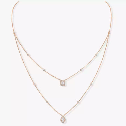[⭐Luxery]Diamond Necklace My Twin 2 Rows