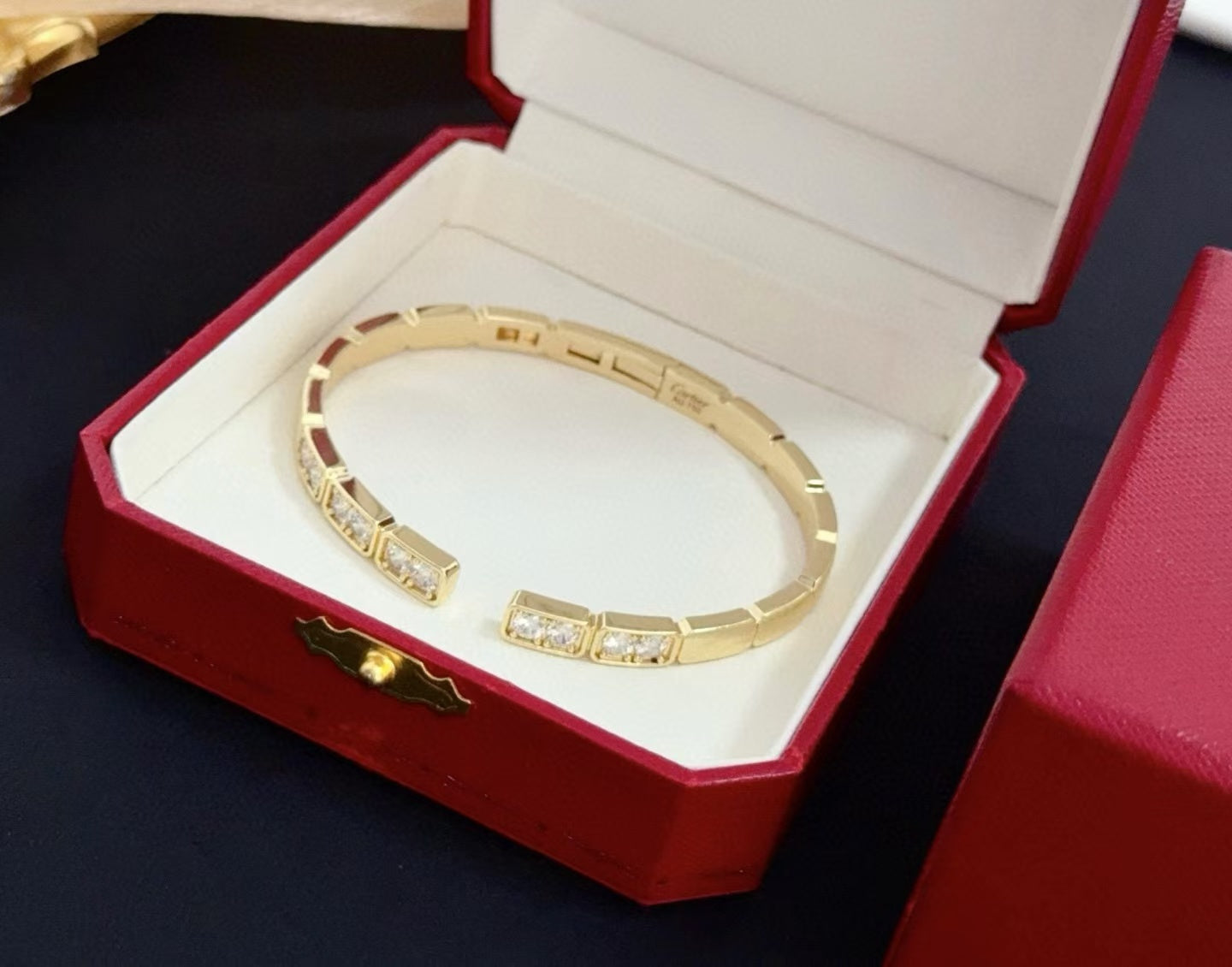 [⭐Luxery jewelrys]LOVE DIAMOND OPEN  BRACELET