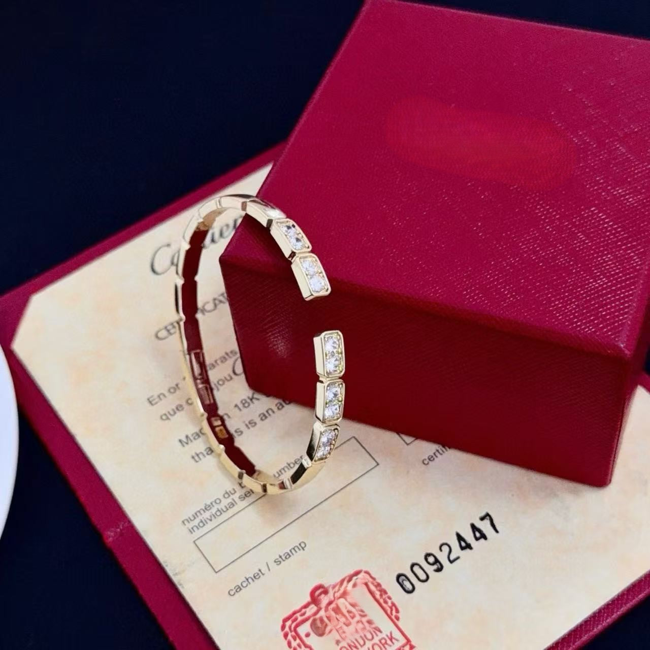 [⭐Luxery jewelrys]LOVE DIAMOND OPEN  BRACELET