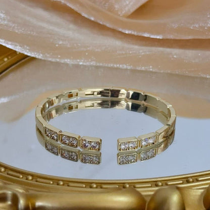 [⭐Luxery jewelrys]LOVE DIAMOND OPEN  BRACELET
