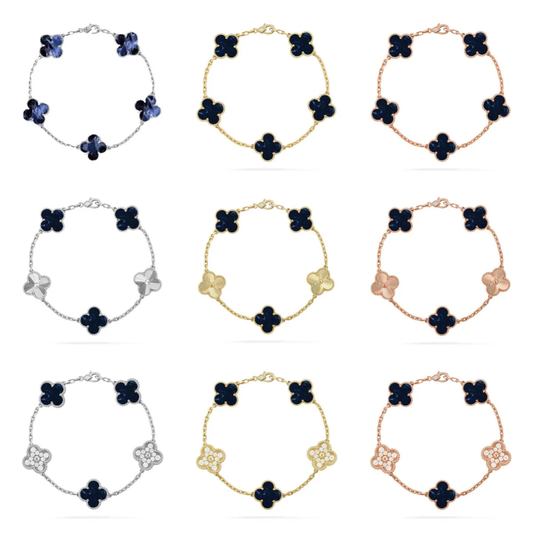 [⭐Luxery]CLOVER 5 MOTIF PIETERSITE BRACELET COLLECTION